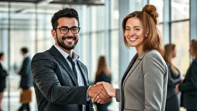 Almanya'da kariyer başlangıcı, ilk adımlar ve profesyonel networking yapan kişiler.