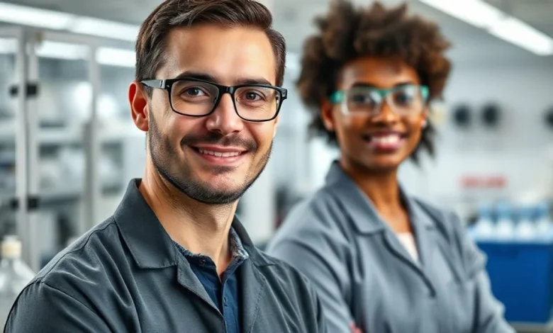 Almanya'da kimya sektöründe laboratuvarda çalışan uzmanlar. Kariyer ve iş fırsatları keşfet.