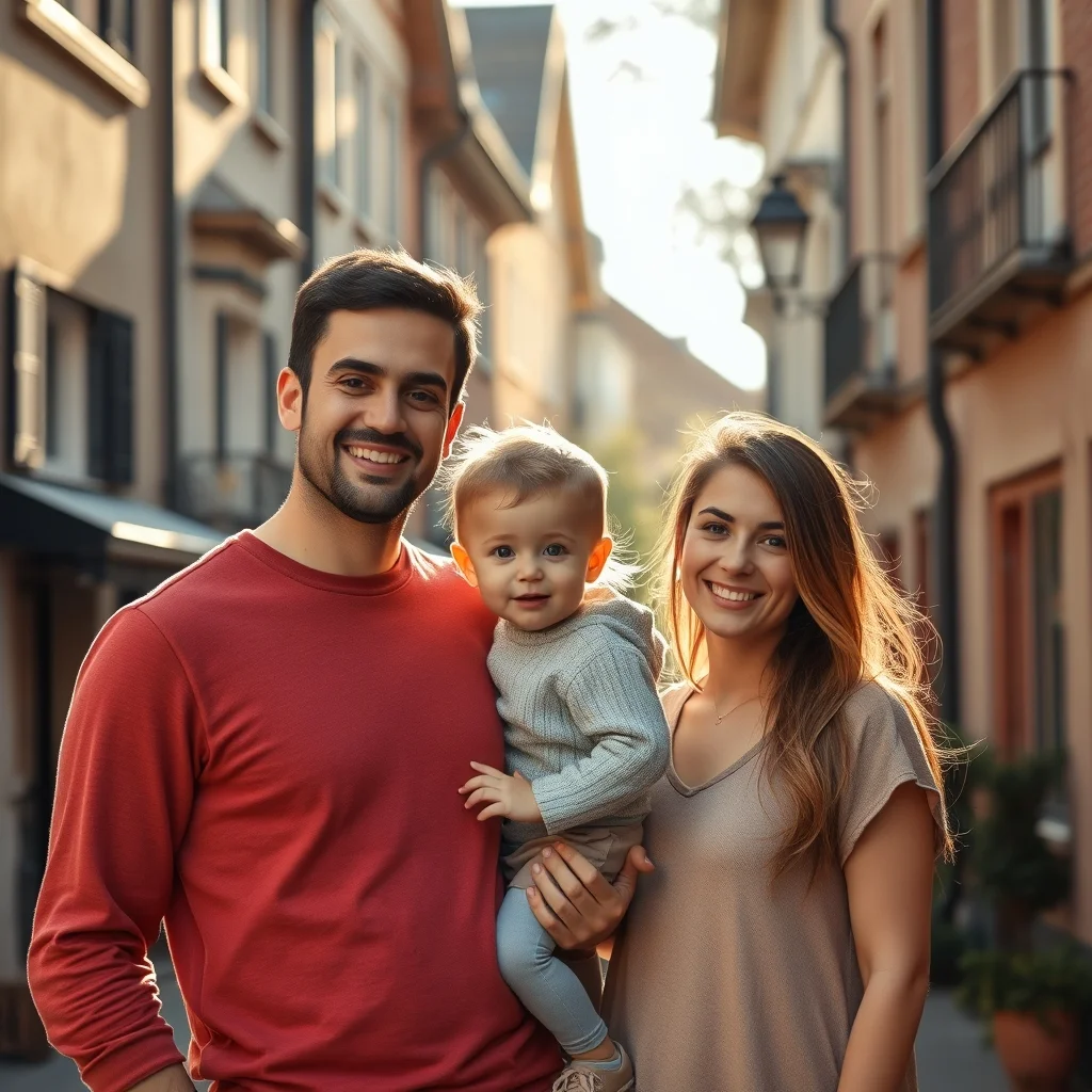 Almanya'da aile kurmak isteyen mutlu bir çiftin çocuklarıyla yeşil bir parkta neşeyle yürümesi.