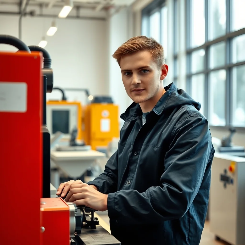Almanya'da ausbildung yaparken bütçe planlayan genç mesleki eğitim öğrencisi ve çalışma masası.