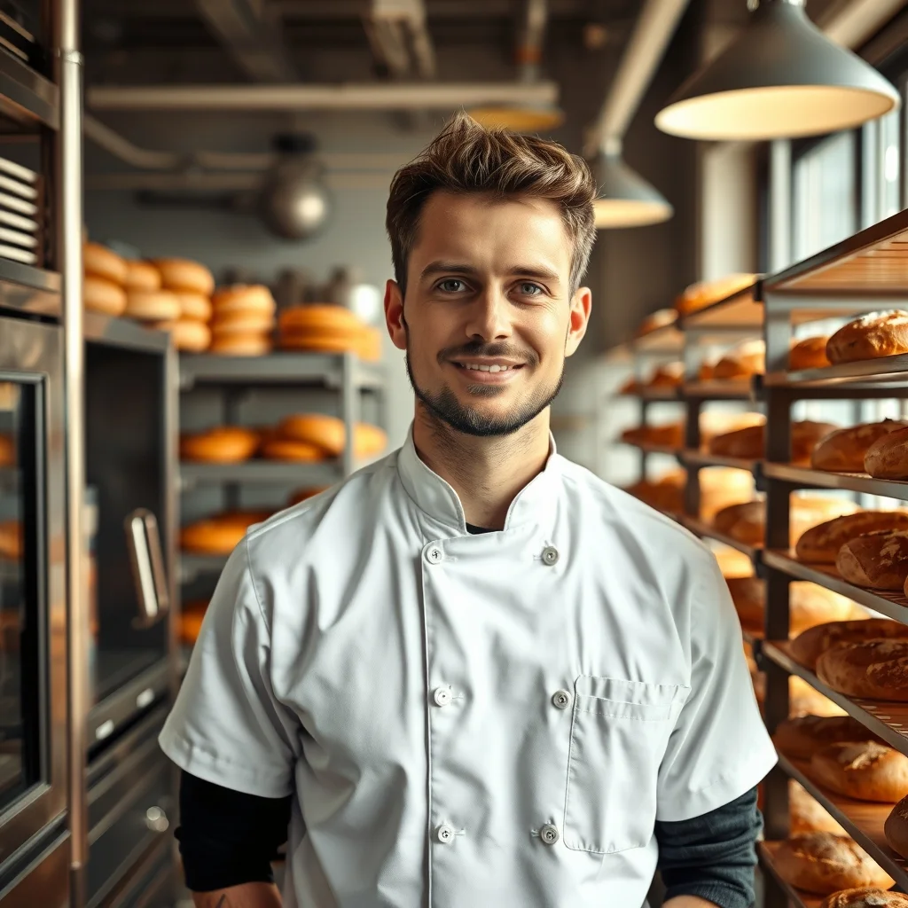 Modern fırında taze ekmek pişiren Almanya'da usta fırıncı, net aylık geliriyle dikkat çekiyor.