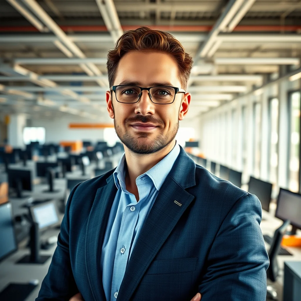 Frankfurt'ta lojistik müdürü olarak çalışan profesyonelin modern bir ofiste net maaş verilerini incelemesi.