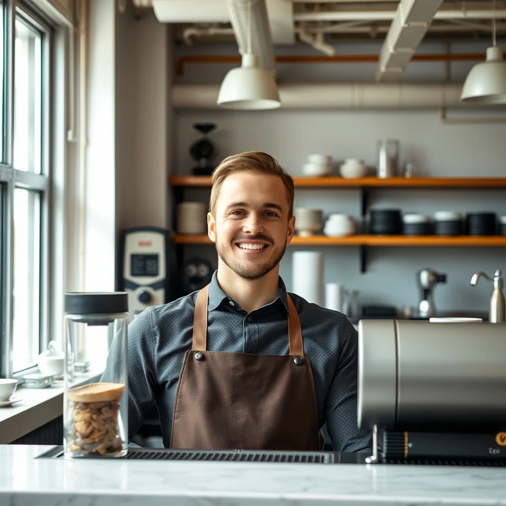 Regensburg kentinde bir kafede espresso hazırlayan barista, aylık net kazancıyla dikkat çekiyor.