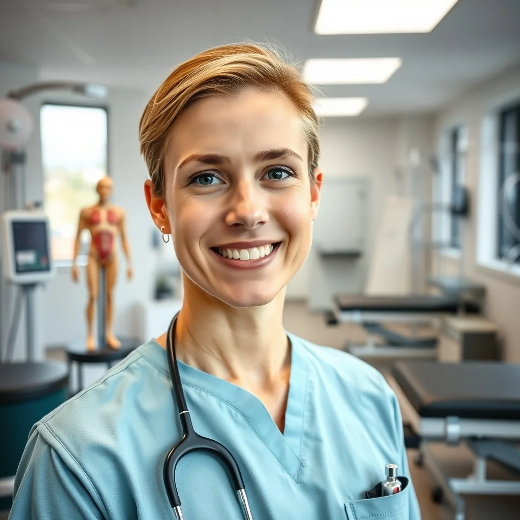 Saarbrücken'de fizyoterapi teknikeri maaşı ve kariyer fırsatlarını yansıtan modern klinik ortamı.