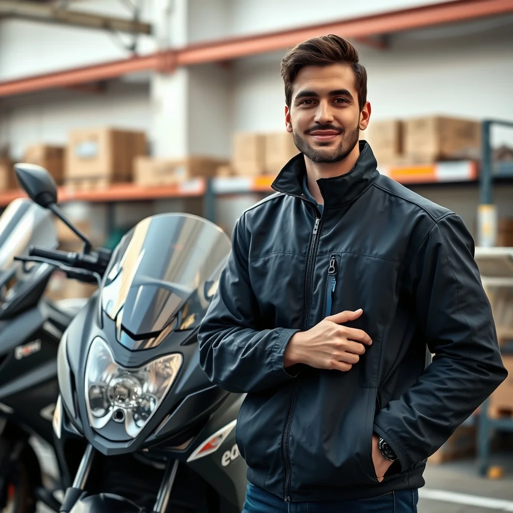 Dortmund'da motorlu kurye sipariş teslimatı yapmak için motosikletiyle şehir içi caddelerde ilerliyor.