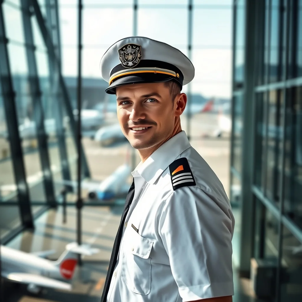 Münih'te yolcu uçağı pilotu kokpitte uçak kontrol panellerini incelerken resmedilen detaylı görsel.